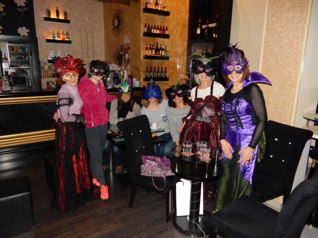 People in costume for Greek Carnavali