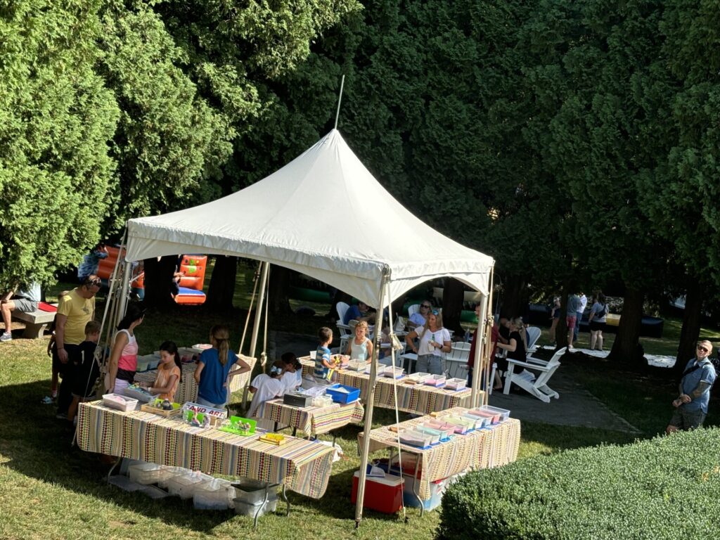 A tent with children’s activities